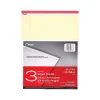 Notepads|Mead Notepad, 8.5" x 11", Wide-Ruled, Canary, 50 Sheets/Pad, 3 Pads/Pack (59386)