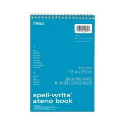 Notepads|Mead Spell-Write Steno Pad, 6
