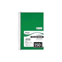 Notebooks|Mead Spiral 3-Subject Notebooks, 5.5