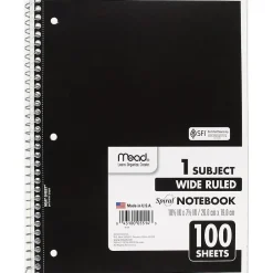 Subject Notebooks|Mead Spiral 1-Subject Notebook, 8
