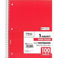 Subject Notebooks|Mead Spiral 1-Subject Notebook, 8