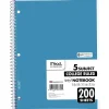 Subject Notebooks|Mead 5-Subject Notebook, 8.5" x 11", College Ruled, 200 Sheets, Assorted Colors, Each (06780)