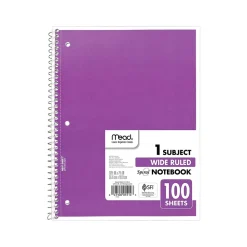 Subject Notebooks|Mead 1-Subject Notebooks, 7.5