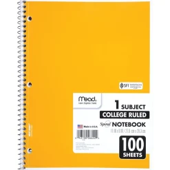 Subject Notebooks|Mead 1-Subject Notebooks, 8