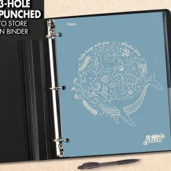 Pocket Folders|Mead We Mean Green 3-Hole Punched 2-Pocket Paper Folders, Assorted Colors (330000F)