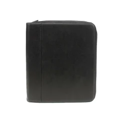 Wireless Charging Faux Leather Padfolio with Zipper Closure, Black (UN1-PP-PU-B)<M-Edge Outlet