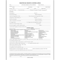 Medical Forms*Medical Arts Press ® Dental Registration and Medical History Form, Spanish