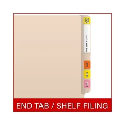 File Folders|Medical Arts Press End Tab File Folder, Straight-Cut, Letter Size, Manila, 50/Box (S-01103-50-3)