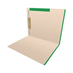 File Folders|Medical Arts Press File Folder, Straight-Cut, Letter Size, Manila Stock, Manila/Dark Green, Reinforced Right Side, 50/Box