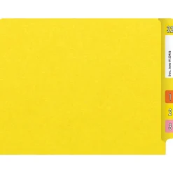 File Folders|Medical Arts Press Heavy Duty End Tab File Folder, Straight-Cut, Letter Size, Yellow, 40/Box (S-09461-YLW)