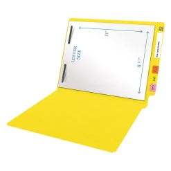 File Folders|Medical Arts Press Heavy Duty End Tab File Folder, Straight-Cut, Letter Size, Yellow, 40/Box (S-09461-YLW)