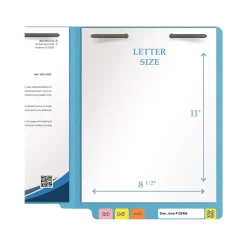 File Folders|Medical Arts Press Heavy Duty End Tab File Folder, Straight Cut, Letter Size, Dark Blue, 40/Box (S-09459-DBL)