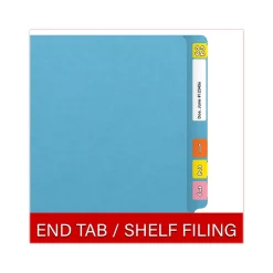 File Folders|Medical Arts Press Heavy Duty End Tab File Folder, Straight-Cut, Letter Size, Blue, 40/Box (S-09461-DBL)