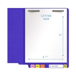File Folders|Medical Arts Press Heavy Duty End Tab File Folder, Straight-Cut, Letter Size, Purple, 40/Box (S-09461-PUR)
