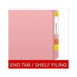 File Folders|Medical Arts Press Heavy Duty End Tab File Folder, Straight-Cut, Letter Size, Pink, 40/Box (S-09461-PNK)