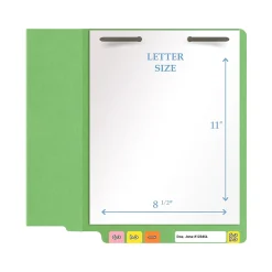 File Folders|Medical Arts Press Heavy Duty End Tab File Folder, Straight-Cut, Letter Size, Green, 40/Box (S-09461-GRN)