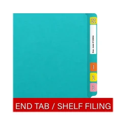 File Folders|Medical Arts Press Heavy-Duty End Tab File Folder, Straight Cut, Letter-Size, Light Blue, 40/Box (S-09458-LBL)