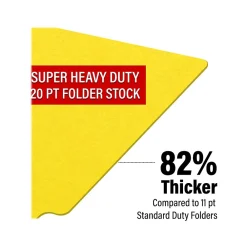 File Folders|Medical Arts Press Heavy-Duty End Tab File Folder, Straight Cut, Letter-Size, Yellow, 40/Box (S-09458-YLW)