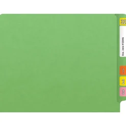 File Folders|Medical Arts Press Heavy-Duty End Tab File Folder, Straight Cut, Letter-Size, Green, 40/Box (S-09459-GRN)