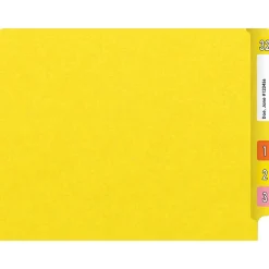 File Folders|Medical Arts Press Heavy-Duty End Tab File Folder, Straight Cut, Letter-Size, Yellow, 40/Box (S-09459-YLW)