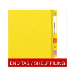 File Folders|Medical Arts Press Heavy-Duty End Tab File Folder, Straight Cut, Letter-Size, Yellow, 40/Box (S-09459-YLW)