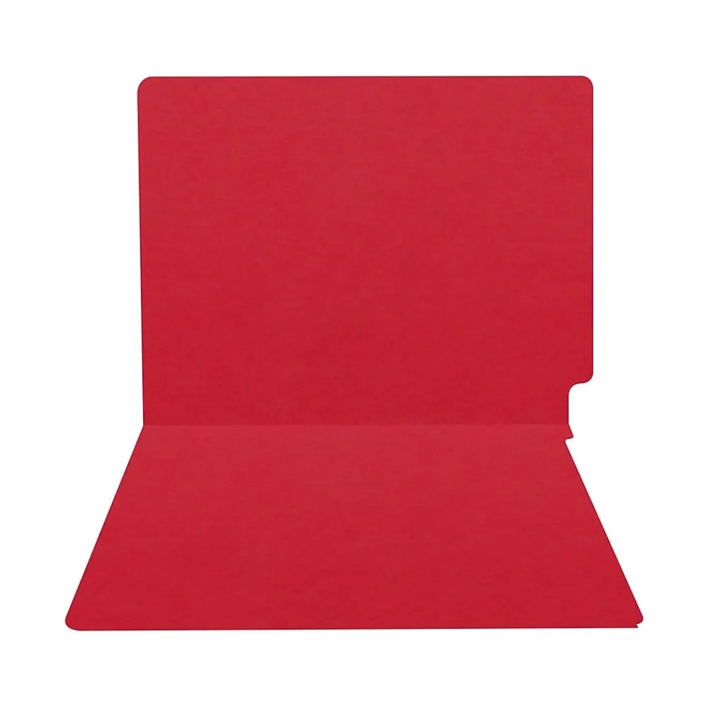 File Folders|Medical Arts Press Heavy-Duty End Tab File Folder, Straight Cut, Letter-Size, Red, 40/Box (S-09458-RED)