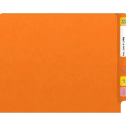 File Folders|Medical Arts Press Heavy-Duty End Tab File Folder, Straight Cut, Letter-Size, Orange, 40/Box (S-09459-ORG)