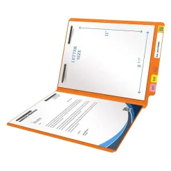File Folders|Medical Arts Press Heavy-Duty End Tab File Folder, Straight Cut, Letter-Size, Orange, 40/Box (S-09459-ORG)