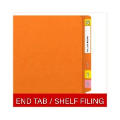 File Folders|Medical Arts Press Heavy-Duty End Tab File Folder, Straight Cut, Letter-Size, Orange, 40/Box (S-09459-ORG)