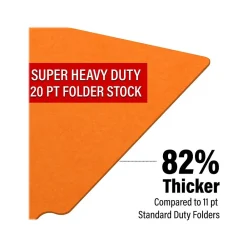 File Folders|Medical Arts Press Heavy-Duty End Tab File Folder, Straight Cut, Letter-Size, Orange, 40/Box (S-09459-ORG)