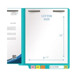 File Folders|Medical Arts Press Heavy-Duty End Tab File Folder, Straight Cut, Letter Size, Light Blue, 40/Box (S-09459-LBL)