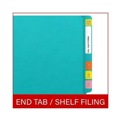 File Folders|Medical Arts Press Heavy-Duty End Tab File Folder, Straight Cut, Letter Size, Light Blue, 40/Box (S-09459-LBL)