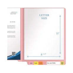 File Folders|Medical Arts Press Heavy-Duty End Tab File Folder, Straight Cut, Letter-Size, Pink, 40/Box (S-09458-PNK)