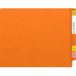 File Folders|Medical Arts Press Heavy-Duty End Tab File Folder, Straight Cut, Letter-Size, Orange, 40/Box (S-09458-ORG)