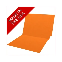 File Folders|Medical Arts Press Heavy-Duty End Tab File Folder, Straight Cut, Letter-Size, Orange, 40/Box (S-09458-ORG)