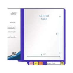 File Folders|Medical Arts Press Heavy-Duty End Tab File Folder, Straight Cut, Letter-Size, Purple, 40/Box (S-09458-PRP)