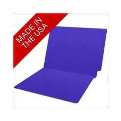 File Folders|Medical Arts Press Heavy-Duty End Tab File Folder, Straight Cut, Letter-Size, Purple, 40/Box (S-09458-PRP)