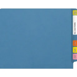 File Folders|Medical Arts Press Reinforced End Tab File Folder, Straight Cut, Letter Size, Blue, 50/Box (S-01501-BLU)