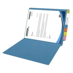 File Folders|Medical Arts Press Reinforced End Tab File Folder, Straight Cut, Letter Size, Blue, 50/Box (S-01501-BLU)