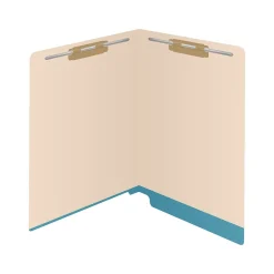 File Folders|Medical Arts Press Reinforced End Tab File Folder, Straight-Cut, Letter Size, Manila/Blue, 50/Box (S-09473-BLU)