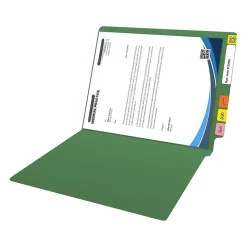 File Folders|Medical Arts Press Reinforced End Tab File Folder, Straight Cut, Letter-Size, Green, 50/Box (S-01601-GRN)