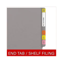 File Folders|Medical Arts Press Reinforced End Tab File Folder, Straight Cut, Letter-Size, Gray, 250/Carton (S-01602-GRY-B)