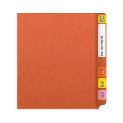 File Folders|Medical Arts Press Reinforced End Tab File Folder, Straight Cut, Letter-Size, Orange, 50/Box (S-01501-ORG)