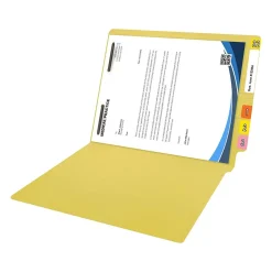 File Folders|Medical Arts Press Reinforced End Tab File Folder, Straight Cut, Letter-Size, Yellow, 50/Box (S-01501-YLW)