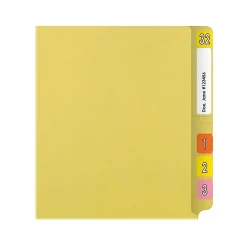 File Folders|Medical Arts Press Reinforced End Tab File Folder, Straight Cut, Letter-Size, Yellow, 50/Box (S-01501-YLW)