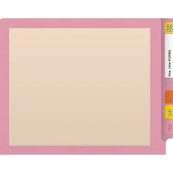 File Folders|Medical Arts Press Reinforced End Tab File Folder, Straight-Cut, Letter Size, Manila/Violet, 50/Box (S-09473-PRP)