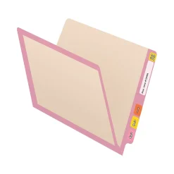 File Folders|Medical Arts Press Reinforced End Tab File Folder, Straight-Cut, Letter Size, Manila/Violet, 50/Box (S-09473-PRP)