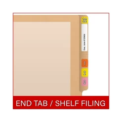 File Folders|Medical Arts Press Reinforced End Tab File Folder, Straight-Cut, Letter Size, Manila/Tan, 50/Box (S-09473-TAN)