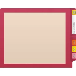 File Folders|Medical Arts Press Reinforced End Tab File Folder, Straight-Cut, Letter Size, Manila/Red, 50/Box (S-09473-RED)