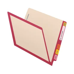 File Folders|Medical Arts Press Reinforced End Tab File Folder, Straight-Cut, Letter Size, Manila/Red, 50/Box (S-09473-RED)
